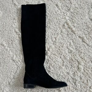 Stuart Weitzman Women’s Boots Over the Knee US 7.5, Black Suede Leather